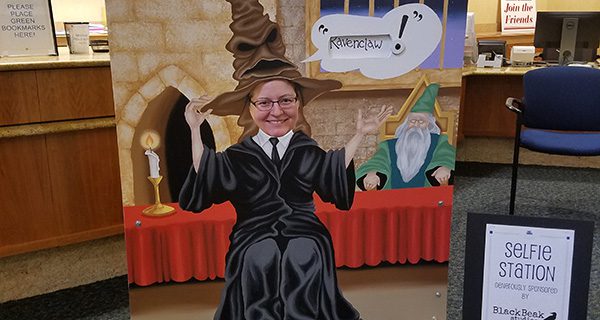 A selfie station wfl offered as an extra activity. The station was hand-painted by blackbeak studios.