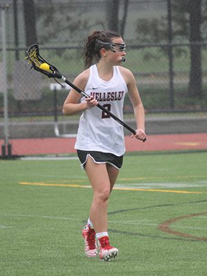 Caitlin Chicoski (2) has been a force for Wellesley this season, as after leading the team in scoring in each of the last two seasons, the junior midfielder is on pace to leave a lasting legacy at WHS and hopes to lead the Raiders back to the state tournament later this spring. Photos by Michael Flanagan