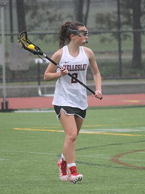 Caitlin Chicoski (2) has been a force for Wellesley this season, as after leading the team in scoring in each of the last two seasons, the junior midfielder is on pace to leave a lasting legacy at WHS and hopes to lead the Raiders back to the state tournament later this spring. Photos by Michael Flanagan