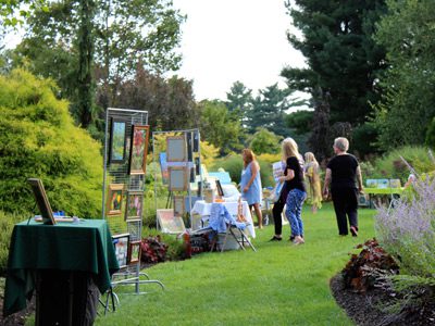 ‘Arts on the Green’ at the Massachusetts Horticultural Society invites the community to view and support local artists while enjoying the scenery of the gardens.