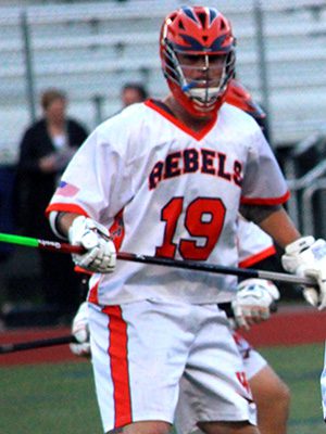 Defensive long pole Robert Colburn (19) will serve as one of four Walpole High lacrosse captains this spring before heading off to play at Franklin Pierce this fall. Photos by Michael Flanagan