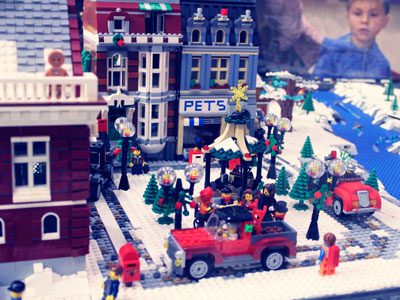 Nick Tatar’s LEGO Winter Village shows a wealth of detail and thoughtfulness that goes into the display, with visitors admiring the different colors in the cobblestone, the holly on the streetlamps, and even the placement of each little tree.