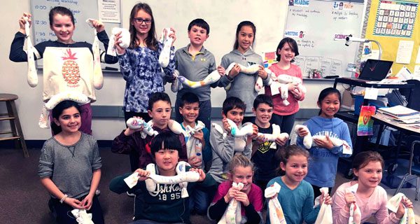 Westwood 4th graders spread holiday warmth