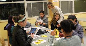 One of the many tasks executed by the ‘VolunTEENS’ of the Westwood Public Library is to prepare for the highly anticipated Harry Potter Night. Photos by Laura Drinan