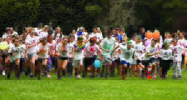 Over 250 runners participated in the first ever Color Fun Run, held by Blessed Sacrament School on September 21 at Bird Park in Walpole.