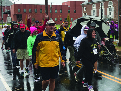 Walkers begin the David 5K Walk minutes before the runners start. Photos by Robby McKittrick