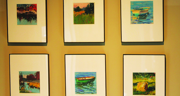 Kim Weineck, who also teaches art classes at the Zullo Gallery, has her work displayed. Photos By James Kinneen