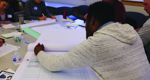 Participants broke down into three groups to, discussing, identifying, and organizing Medfield’s environmental strengths and weaknesses before presenting them to the larger group.