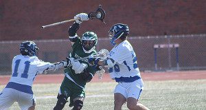 Westwood’s John Cappucino attempts to split a DS double team of Erik Niit (26) and Henry Kenney (11).