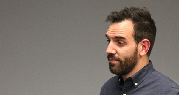 Dr. Lacasse fields a question about the role mindfulness can play in dealing with depression. Photos by James Kinneen