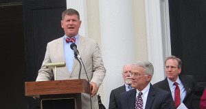 The Reverend Dr. C Maxwell Olmstead reminded audience members that we all have one thing in common: we all love America.