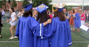 Following the ceremony, students gathered with their friends and families to share their excitement.
