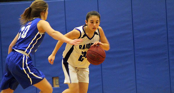 Freshman guard Hana Skeary (24) moves the ball up the floor during her team-high 1two-point performance against Ashland on Tuesday.